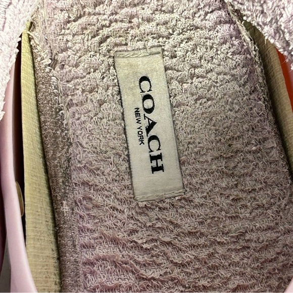 Coach Lola Clog Water Resistant Rubber Terrycloth Lined Shoes Purple Womens 10 - Picture 7 of 13